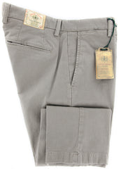 Luigi Borrelli Gray Solid Pants - 40/56 - (10SLIMCERN/LDY/MASTICE)