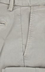 Luigi Borrelli Beige Solid Pants - 36/52 - (10SLIMCERN/LDY/SABBIA)