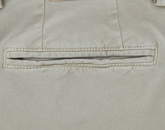 Luigi Borrelli Beige Solid Pants - 30/46 - (10SLIMCERN/LDY/TENDA)