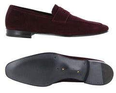 Max Verre Burgundy Red Shoes - Penny Loafers - 12/11 - (MV116LOAFER)