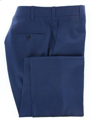 Orazio Luciano Navy Blue Wool Solid Suit -  46/56 - (2BOTTONIA9714)