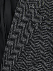 Orazio Luciano Gray Herringbone Coat - (3BTNCOAT8474) - Parent