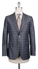 Orazio Luciano Dark Gray Wool Blend Plaid Suit - 36/46 - (OL104174)