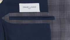 Orazio Luciano Dark Gray Wool Blend Plaid Suit - (OL104174) - Parent
