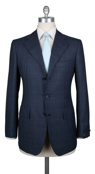 Orazio Luciano Blue Wool Plaid Suit - (AUSUIT3BX7) - Parent