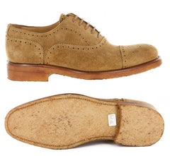 Paolo Scafora Beige Shoes - Cap Toe Lace Ups - 7.5/6.5 - (P/GY/06NOIX)
