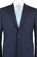 Sartorio Napoli Navy Blue Wool Striped Suit -  43/53 - (UA250S284714)