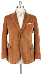 Stile Latino Light Brown Corduroy Solid Sportcoat - 46/56 - (GUTUAREG)