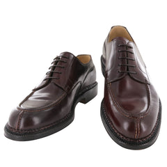 Silvano Lattanzi Burgundy Red Leather Derby Shoes - (592) - Parent