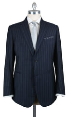 Stile Latino Navy Blue Striped Suit - 46/56 - (VAULUCA20R0B30)