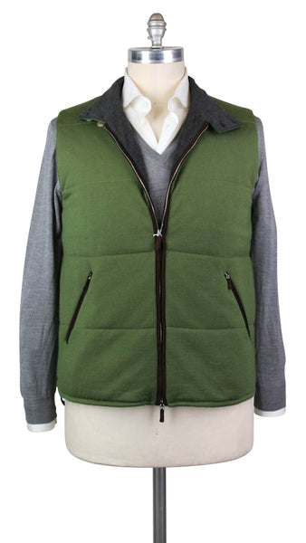 Svevo Green Cashmere Vest - Size L (US) / 52 (EU) - (0692SA9)