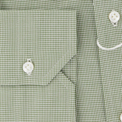 Truzzi Green Micro-Check Cotton Dress Shirt - Slim - (71) - Parent